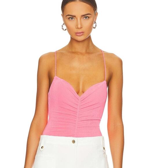 SER.O.YA Coral Bodysuit in Neon Pink NWT Size Medium - Picture 1 of 4